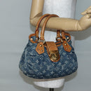 LOUIS VUITTON Monogram denim Preity Hand Bag Blue M95020 LV Auth 128188V-22