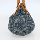 LOUIS VUITTON Monogram denim Preity Hand Bag Blue M95020 LV Auth 128188V-3