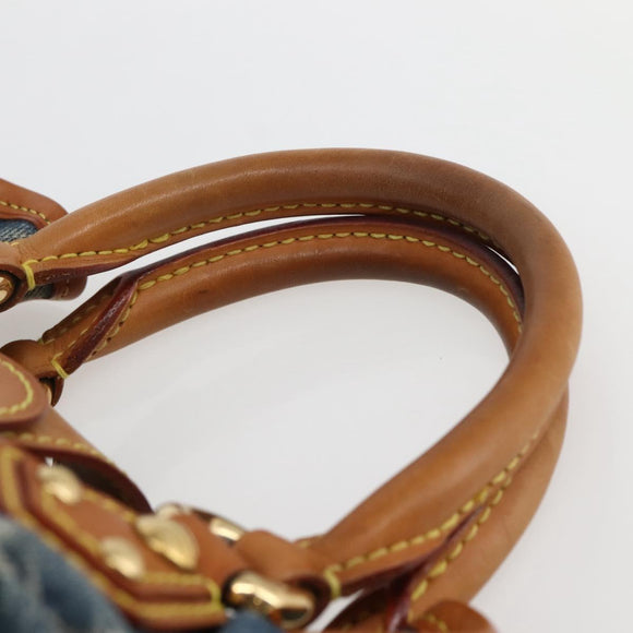 LOUIS VUITTON Monogram denim Preity Hand Bag Blue M95020 LV Auth 128188V