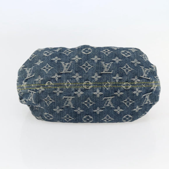 LOUIS VUITTON Monogram denim Preity Hand Bag Blue M95020 LV Auth 128188V