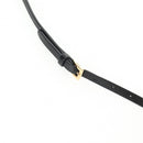 PRADA Hand Bag Leather 2way Black Gold Auth 128189M-10