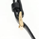 PRADA Hand Bag Leather 2way Black Gold Auth 128189M-16