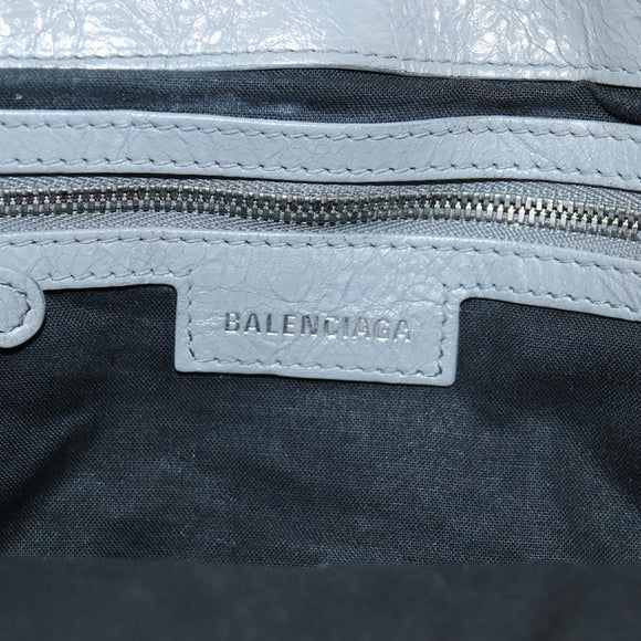 BALENCIAGA Flap Bag XS Shoulder Bag Leather 2way Gray Silver 719082 Auth 128190M