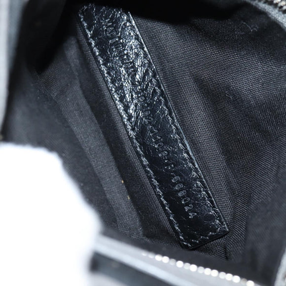 BALENCIAGA Flap Bag XS Shoulder Bag Leather 2way Gray Silver 719082 Auth 128190M