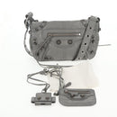 BALENCIAGA Flap Bag XS Shoulder Bag Leather 2way Gray Silver 719082 Auth 128190M-13