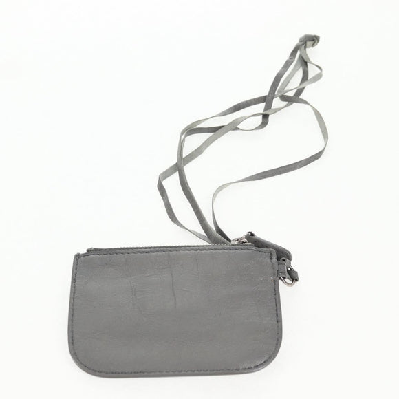 BALENCIAGA Flap Bag XS Shoulder Bag Leather 2way Gray Silver 719082 Auth 128190M