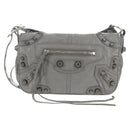 BALENCIAGA Flap Bag XS Shoulder Bag Leather 2way Gray Silver 719082 Auth 128190M-14