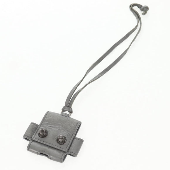 BALENCIAGA Flap Bag XS Shoulder Bag Leather 2way Gray Silver 719082 Auth 128190M