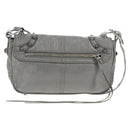 BALENCIAGA Flap Bag XS Shoulder Bag Leather 2way Gray Silver 719082 Auth 128190M-3