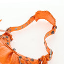 BALENCIAGA Le Cagoule XS Shoulder Bag Leather Orange Silver 671309 Auth 128191M-17