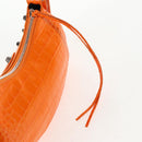 BALENCIAGA Le Cagoule XS Shoulder Bag Leather Orange Silver 671309 Auth 128191M-27