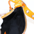 BALENCIAGA Le Cagoule XS Shoulder Bag Leather Orange Silver 671309 Auth 128191M-29