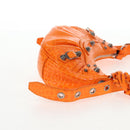 BALENCIAGA Le Cagoule XS Shoulder Bag Leather Orange Silver 671309 Auth 128191M-5