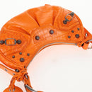 BALENCIAGA Le Cagoule XS Shoulder Bag Leather Orange Silver 671309 Auth 128191M-7