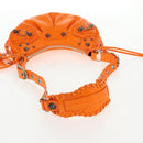 BALENCIAGA Le Cagoule XS Shoulder Bag Leather Orange Silver 671309 Auth 128191M-8