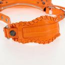 BALENCIAGA Le Cagoule XS Shoulder Bag Leather Orange Silver 671309 Auth 128191M-15