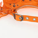 BALENCIAGA Le Cagoule XS Shoulder Bag Leather Orange Silver 671309 Auth 128191M-9