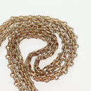 CHANEL Matelasse Chain Shoulder Bag Satin Orange Gold CC Auth 128193M-9