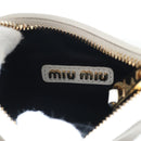 Miu Miu Hand Bag Leather 2way White Gold Auth 128194M-23