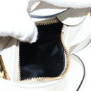 Miu Miu Hand Bag Leather 2way White Gold Auth 128194M-24