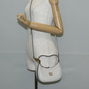Miu Miu Hand Bag Leather 2way White Gold Auth 128194M-26