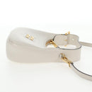 Miu Miu Hand Bag Leather 2way White Gold Auth 128194M-5