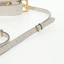 Miu Miu Hand Bag Leather 2way White Gold Auth 128194M-15