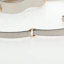 Miu Miu Hand Bag Leather 2way White Gold Auth 128194M-10