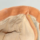 CELINE Hand Bag Leather Brown Gold Auth 128210-21