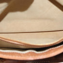 CELINE Hand Bag Leather Brown Gold Auth 128210-12