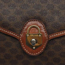 CELINE Macadam Canvas Shoulder Bag PVC Brown Gold Auth 128211-15