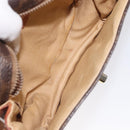 CELINE Macadam Canvas Shoulder Bag PVC Brown Gold Auth 128211-18