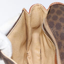 CELINE Macadam Canvas Shoulder Bag PVC Brown Gold Auth 128211-20