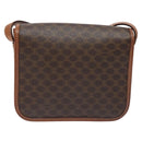 CELINE Macadam Canvas Shoulder Bag PVC Brown Gold Auth 128211-3