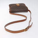 CELINE Macadam Canvas Shoulder Bag PVC Brown Gold Auth 128211-7