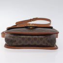 CELINE Macadam Canvas Shoulder Bag PVC Brown Gold Auth 128211-9