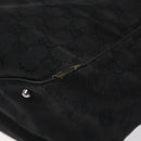 GUCCI GG Canvas Tote Bag Black Silver 113017 Auth 128212-9