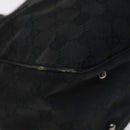 GUCCI GG Canvas Tote Bag Black Silver 113017 Auth 128212-14