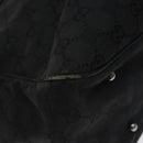 GUCCI GG Canvas Tote Bag Black Silver 113017 Auth 128212-16