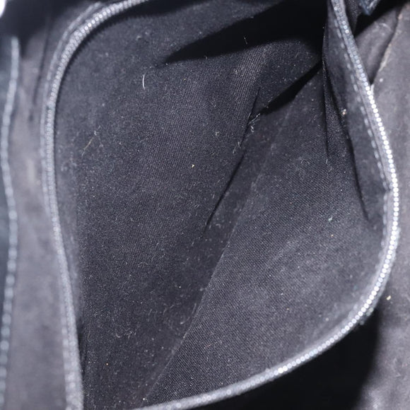 GUCCI GG Canvas Tote Bag Black Silver 113017 Auth 128212