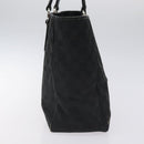 GUCCI GG Canvas Tote Bag Black Silver 113017 Auth 128212-3