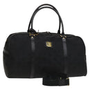 MCM Vicetos Logogram Shoulder Bag Nylon 2way Black Gold Auth 128228-1