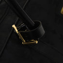 MCM Vicetos Logogram Shoulder Bag Nylon 2way Black Gold Auth 128228-18