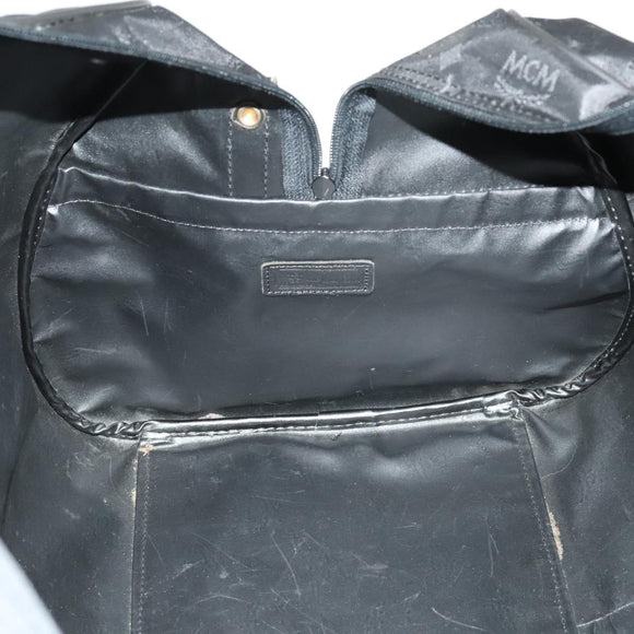 MCM Vicetos Logogram Shoulder Bag Nylon 2way Black Gold Auth 128228