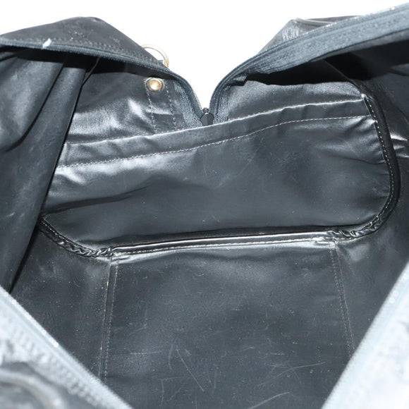 MCM Vicetos Logogram Shoulder Bag Nylon 2way Black Gold Auth 128228