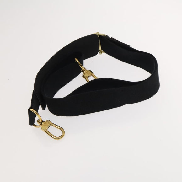 MCM Vicetos Logogram Shoulder Bag Nylon 2way Black Gold Auth 128228