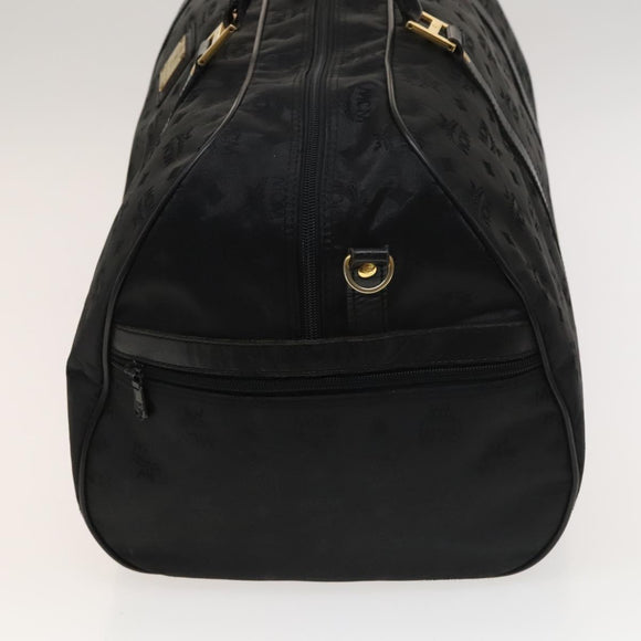 MCM Vicetos Logogram Shoulder Bag Nylon 2way Black Gold Auth 128228