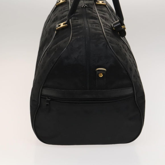 MCM Vicetos Logogram Shoulder Bag Nylon 2way Black Gold Auth 128228