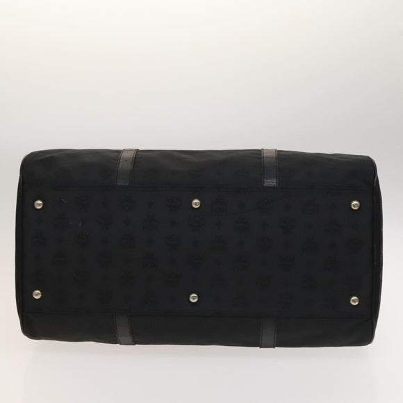 MCM Vicetos Logogram Shoulder Bag Nylon 2way Black Gold Auth 128228