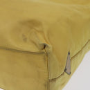 PRADA Hand Bag Nylon Yellow Silver Auth 128229-15